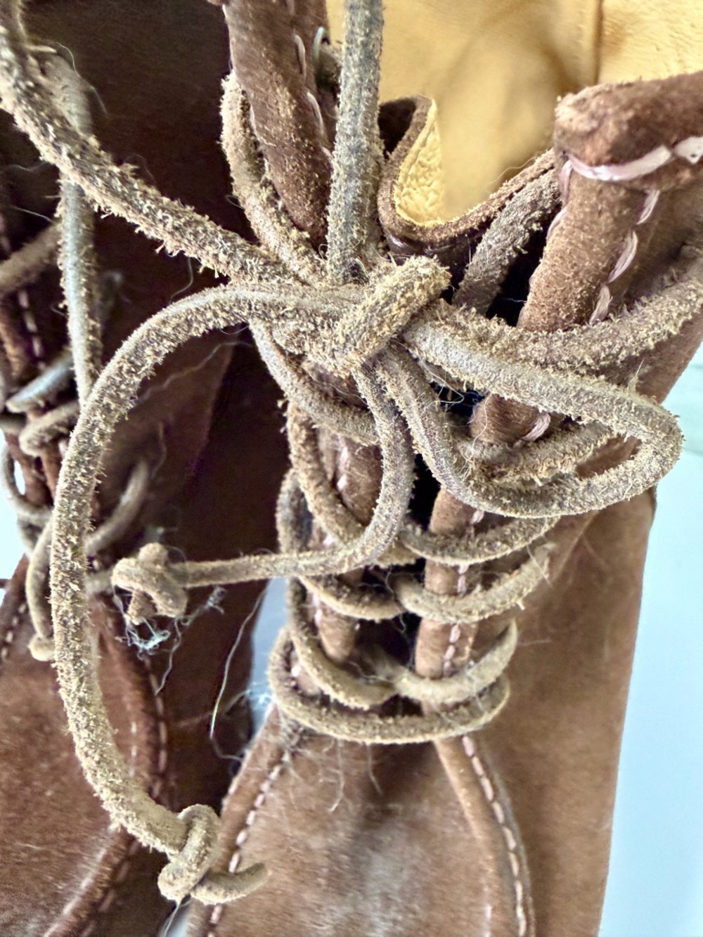 Frye Women’s Parker Toe Brown Suede Ankle Boot Heel Lace-up Size US 7.5 - Picture 5 of 14